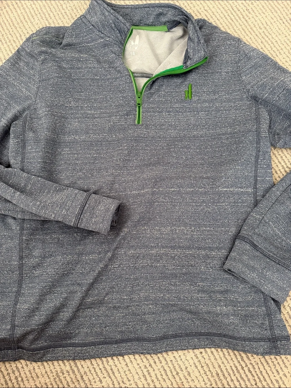Youth Johnnie O Heather Blue Quarter-Zip Pullover
